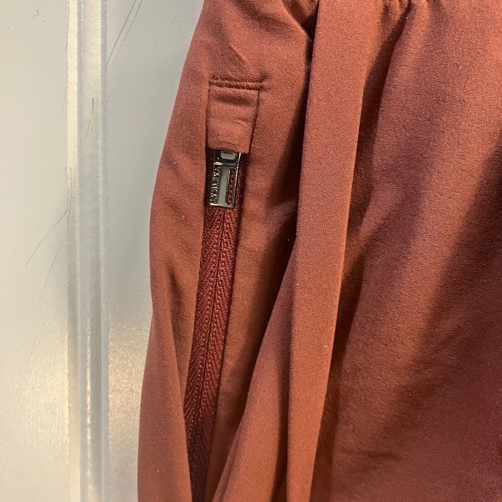 Athleta Brooklyn Wide Leg Crop Pant Rust Brown Petite 2P High Rise Travel Eathy - Picture 5 of 10